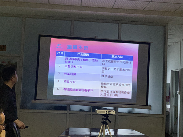 翔宇粉末冶金組織全廠員工參加產(chǎn)品質量問題以及工廠環(huán)境整理培訓